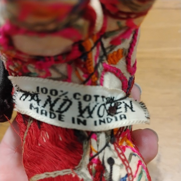 Vintage Hand-Crafted ANGLO RAJ Stuffed Cotton Embroidered Patch ELEPHANT India - Picture 4 of 5